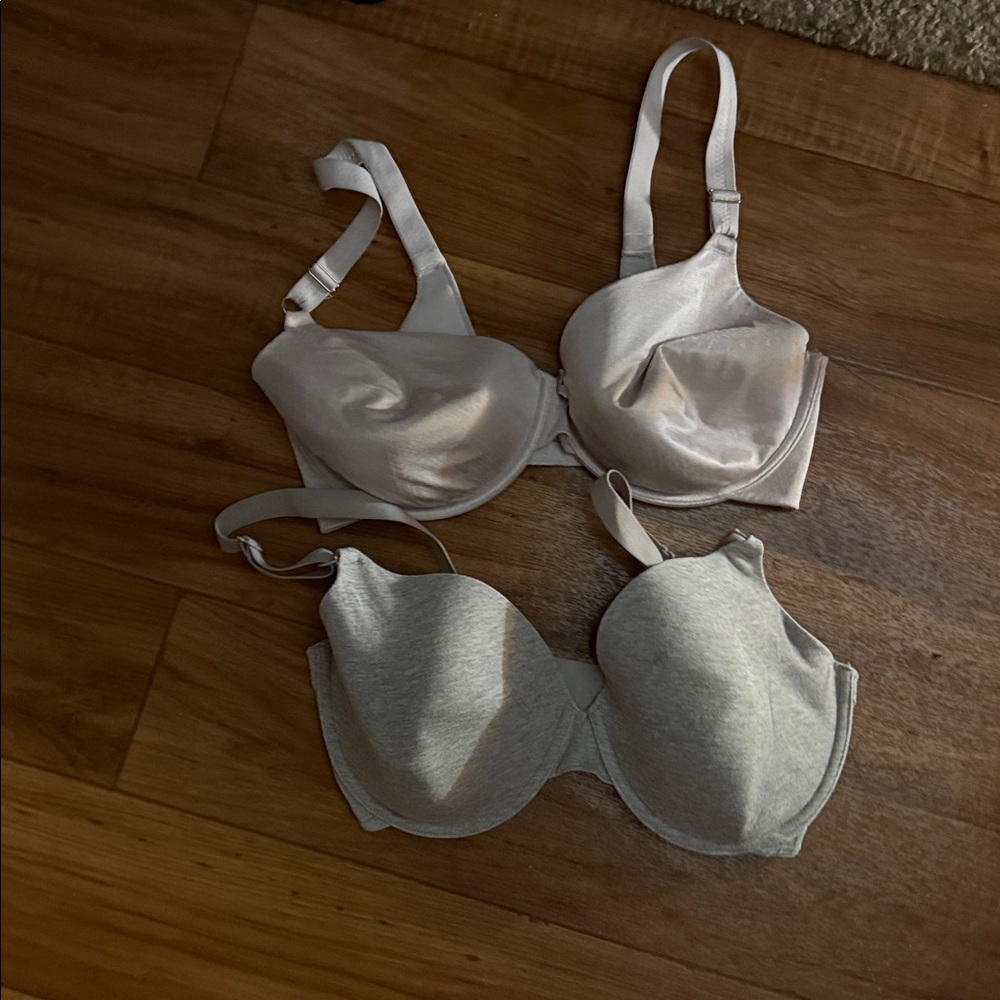 Elegant White and Gray Women's Bras